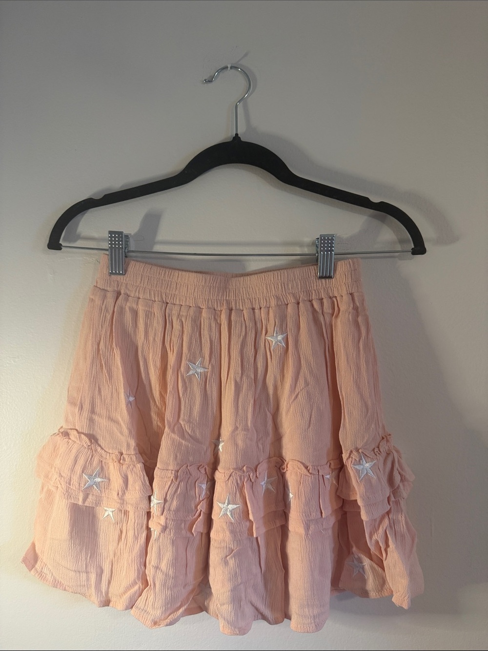 Rock N Rags Dancing In The Moonlight Skirt Pink White Stars XS